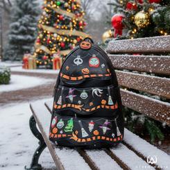 Una pieza icónica para tu colección: la Mochila Árbol de Luces Pesadilla Antes de Navidad de Disney x Loungefly (33 cm) eleva cualquier look con su diseño figural de árbol, apliques y grabados en relieve que cobran vida 