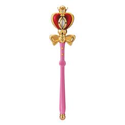 Réplica con luz y sonido de 'Spiral Heart Moon Rod' del anime 'Sailor Moon', longitud aprox. 48 cm.
