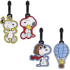 Este set de 4 etiquetas de equipaje Snoopy Peanuts aporta un estilo entrañable y reconocible a cada viaje, combinando diseño clásico y funcionalidad práctica en un solo accesorio. 