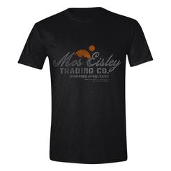 Si eres fan de Star Wars y te gusta vestir con estilo, no te pierdas la camiseta Mos Eisley Trading Co. Esta camiseta de alta calidad tiene licencia oficial y está inspirada en el famoso puerto espacial de Tatooine, 