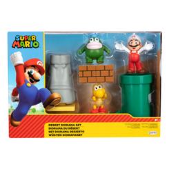 Si eres un apasionado de los videojuegos de Nintendo, no puedes perderte el set de diorama del desierto de Super Mario. Este conjunto incluye figuras de acción de Super Mario y accesorios e piezas interactivas del entorno inspirados en el universo de