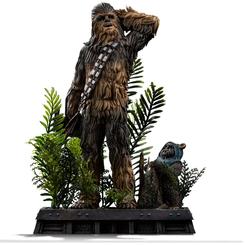 Edición imprescindible para coleccionistas: la estatua Chewbacca y Tokkat Art Scale 1/10 de Iron Studios captura la magia de Endor con un nivel de realismo que llena de carácter cualquier vitrina