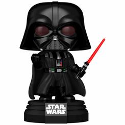 Presencia imperial que impone desde la estantería. La figura Funko POP de Darth Vader (12 cm) captura el casco, la armadura y el panel de control con un esculpido nítido sobre vinilo resistente