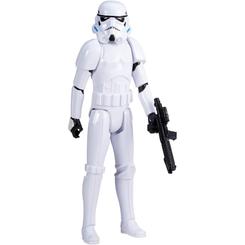 Potencia tu colección galáctica con la Figura Stormtrooper Star Wars 30 cm, una pieza imponente que luce el icónico casco y la armadura blanca con un acabado fiel a la saga; su tamaño de 30 cm