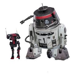 Descubre la astucia de la Alianza Rebelde con el set de figuras Star Wars 1:6 Chopper (C1-10P) y BD-1 (Disfraz Imperial), un trío inolvidable que incluye también el Mouse Droid de reparación. 