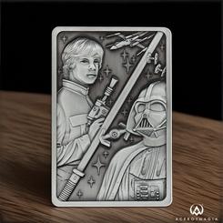 Un legado de 45 años se cristaliza en metal con este lingote oficial conmemorativo de Luke Skywalker y Darth Vader, una pieza limitada a solo 5000 unidades que celebra el estreno de El Imperio Contraataca 