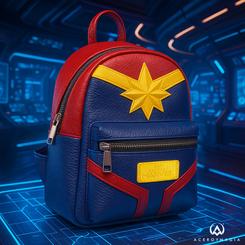 Explosiva en estilo y repleta de energía cósmica, la mini mochila de la Capitana Marvel irradia la fuerza y determinación de la heroína más poderosa del universo Marvel. Fabricada en cuero PU 100?% 