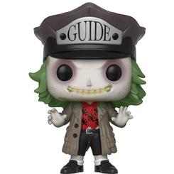 Irreverencia gótica con sello de culto. Esta Figura POP Beetlejuice with Hat muestra al bioexorcista más famoso del cine con su gorra de “GUIDE”, cabello verde desaliñado y sonrisa descompuesta