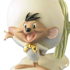 La vitalidad y el carisma de los grandes clásicos de la animación se materializan en esta exquisita figura de Speedy Gonzales de Looney Tunes, una pieza que transmite dinamismo, alegría y un nivel de detalle excepcional