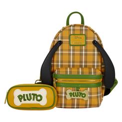 Estilo canino con aire retro que entra directo por los ojos. El Bolso bandolera 95th Anniversary Pluto de Disney Loungefly luce un estampado de cuadros en tonos cálidos con herrajes dorados