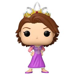 Brillo real en tu vitrina. La Figura POP Disney Enredados – Rapunzel celebra a la princesa con su vestido violeta y corona, esculpida en vinilo con el estilo POP que tanto luce en estanterías compactas.