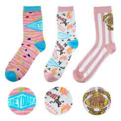 Explora la magia de Harry Potter con el pack de 3 pares de calcetines Honey Dukes. Estos calcetines de alta calidad te sumergirán en el mundo mágico de Hogwarts con su diseño único y licencia oficial.