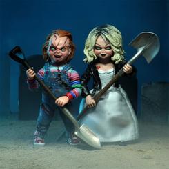El pack definitivo para los amantes del terror que buscan recrear los momentos más icónicos de Bride of Chucky ya está aquí. Este set incluye figuras articuladas de Chucky y Tiffany