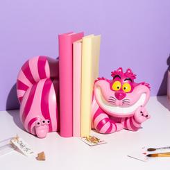 El sujetalibros Disney Alicia en el País de las Maravillas Gato Cheshire transforma cualquier estantería en una escena llena de color, fantasía y personalidad, aportando un toque decorativo original inspirado en uno de los personajes