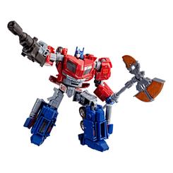 La elegancia bélica de Cybertron cobra vida con el juguete Optimus Prime de la línea Studio Series MTMTE Collection, una figura de 16,5 cm que se transforma en auténtico camión de batalla en 22 pasos.