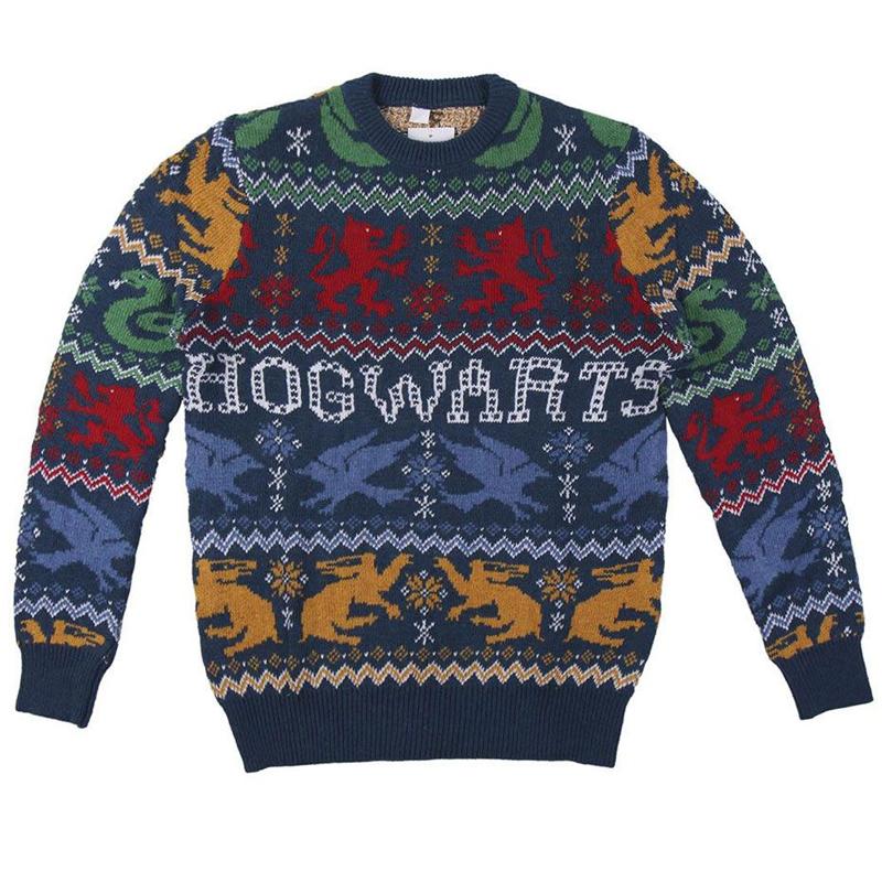 Cuando Lluvioso dentro Suéter de Navidad Hogwarts