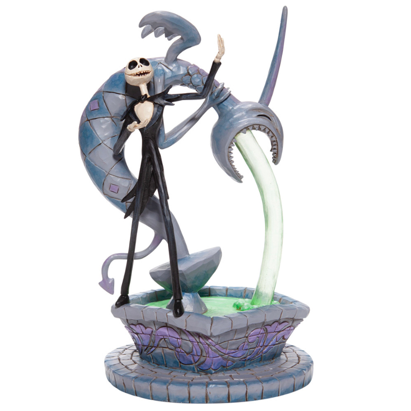 Ver internet Zoológico de noche cumpleaños Figura Jack Skellington en la fuente de Halloween Town