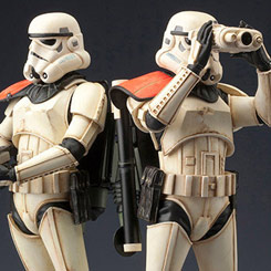 Pack de 2 figuras Sandtrooper de la serie ArtFX+, original de Star Wars creada por Kotobukiya realizada en vinilo con aproximadamente 18 cm.