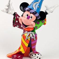 Espectacular figura de Mickey Mouse de Walt Disney realizada por el pintor y escultor Romero Britto, titulada Sorcerer Mickey.