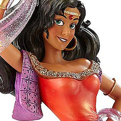 Deslumbrante figura de Esmeralda para celebrar el 20 aniversario de 
El jorobado de Notre Dame. En esta impresionante figura Showcase se ha puesto un cuidado especial en la recreación de los detalles de vestidos,
