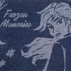 Entrañable felpudo Frozen Memories basado en la película de Frozen, ideal como felpudo de bienvenida. Medidas aproximadas de 40 cm. x 60 cm.,  realizado en fibra de coco.