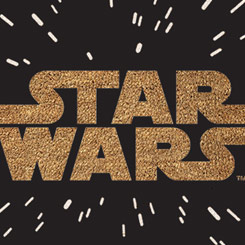 Divertido felpudo inspirado en el logo de la mítica saga de “Star Wars”, ideal como felpudo de bienvenida. Medidas aproximadas de 40 cm. x 60 cm.,  