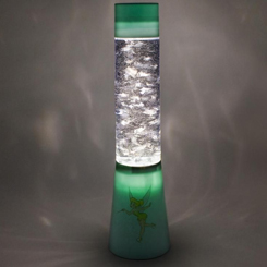 Desde el mundo de las hadas nos llega una original lámpara Tinker Bell Glitter Lamp con una iluminación en tonos dorados basada en la clásica lámpara de lava.