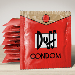 Pack de 2 preservativos top frikis. Estos preservativos humorísticos están realizados conforme a las normas NF EN ISO 4074 y FDA. Este pack esta compuesto por dos preservativos Duff Condom.
