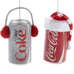 Psst! ¡Abre una refrescante Coca-Cola helada en estas fiestas con estos fantásticos adornos de Navidad en forma de latas de Coca-Cola / Diet Coke! Los coleccionistas de Coca-Cola 