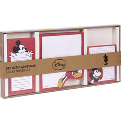 Set oficial de notas adhesivas Licencia Disney Mickey Mouse. Surtido de 3 modelos con distintos formatos y tamaños. Pon un toque Disney a tu escritorio con este pack de tres modelos de notas adhesivas de Mickey Mouse.