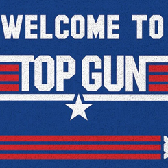 Divertido felpudo de Top Gun basado en el clásico de 1986 Top Gun, ideal como felpudo de bienvenida. Medidas aproximadas de 40 cm. x 60 cm.,  realizado en fibra de coco. 
