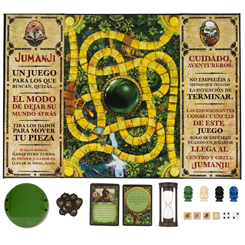 Juego de mesa Jumanji. Las consecuencias de este legendario juego se esfuman solamente cuando un jugador alcanza la palabra jumanji. Juego de mesa Jumanji para revivir las aventuras de la película de 1995; 