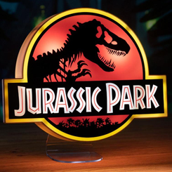 Lámpara Logo Jurassic Park, a los paleontólogos en ciernes, los cinéfilos y los coleccionistas de productos oficiales de Jurassic Park les encantará esta lámpara que mide aproximadamente 22,5 cm de alto