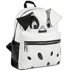 Preciosa y divertida mini mochila de los 101 Dálmatas, basado en la famosa saga de la factoría Disney. Perfecta para pasar un día mágico y cuqui. Esta preciosa pieza de coleccionista está realizado en 100% Cuero PU,