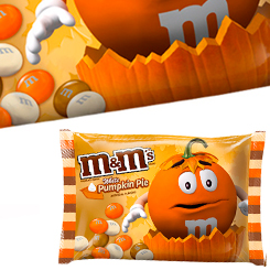 Paquete Edición Limitada de M&M’s Halloween White Pumpkin Pie Harvest Blend de 226 g. Esta variedad de M&M’s sólo se produce una vez al año para disfrutar de un espectacular Halloween y un fantástico otoño.