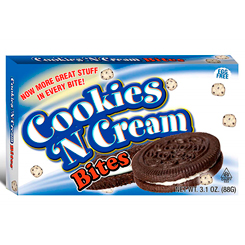 Pack compuesto por 2 paquetes de Cookies 'n' Cream Cookie Dough Bites de 88 g. Deliciosos bocaditos rellenos de masa de la delicioso Cookies 'n' Cream y todo ello recubierto de chocolate.