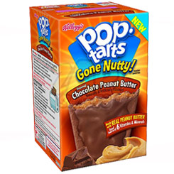 Paquete de Kellogg's Frosted Chocolate Peanut Butter compuesto por 8 unidades 416 gr. realizada con una galleta rellena de chocolate fundido y deliciosa crema de cacahuete todo ello cubierto por un glaseado de chocolate.