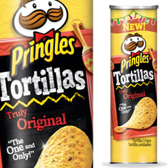 Pack compuesto por 2 paquetes de Truly Original Pringles Tortillas 181gr. Las deliciosas Pringles de siempre con un sabor las deliciosas tortillas mexicanas.