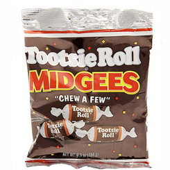 Pack compuesto por dos bolsas de Tootsie Roll Midgees Bag de 184 g. Son uno de los caramelos más famosos en USA y tiene más de un siglo de antigüedad.