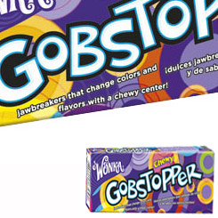 Pack compuesto por 2 Paquetes de Wonka CHEWY Gobstoppers de 50,1 gr. Los famosos y deliciosos caramelos de Charlie y la Fábrica de Chocolate.
