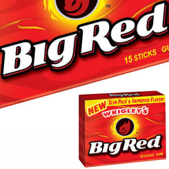 Pack compuesto por 2 paquetes de Chicles Big Red Slim Pack de 15 Sticks. El chicle por excelencia con sabor a canela picante.