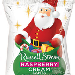 Pack de 2 Paquetes Edición Limitada de  Russell Stover Raspberry Cream Santa Candy de  aproximadamente 36 g. Esta variedad de Marshmallow sólo se produce una vez al año para disfrutar de una espectacular Navidad.