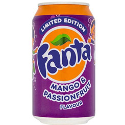 Disfruta del todo el sabor de Fanta Mango Passionfruit 330ml. con este pack de 6 latas. Todo el sabor del mango y de la fruta de la pasión.