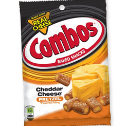 Galletitas saladas, horneadas al punto exacto para que estén crujientes y con un relleno cremoso de queso cheddar.