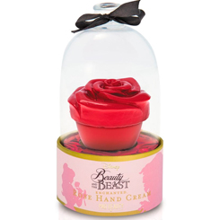 Crema de manos Rosa Encantada basada en el clásico de Disney “La Bella y la Bestia”. Ten las manos tan suaves como una princesa Disney con esta crema de manos con un ligero toque de manteca de Karité y un delicioso aroma a rosas.