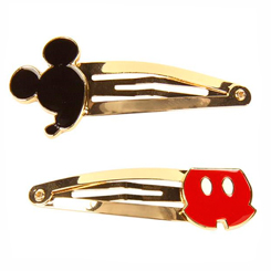 Precioso conjunto de dos horquillas de Mickey Mouse, basadas en el popular personaje de la factoría Disney. Ahora podrás disfrutar de estas preciosas horquillas con la forma de la cabeza y de los pantalones de Mickey Mouse,