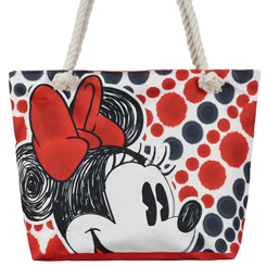 Bolso de Playa Minnie Mouse basado en el popular y tierno personaje de Disney. Este precioso bolso con cremallera de Disney está realizado en poliéster y tiene unas medidas aproximadas 47 x 34 x 13 cm. 