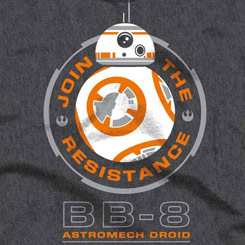 Camiseta Oficial BB-8 Astromech Droid basado en la popular saga “Star Wars” de George Lucas. Camiseta de alta calidad realizada en algodón 100%. 