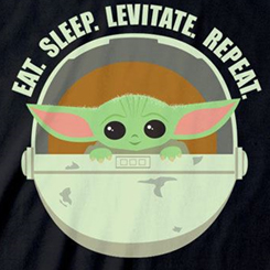 Camiseta oficial de chica "Eat. Sleep. Levitate. Repeat." basada en la popular serie de Disney Plus basada en la saga de George Lucas. Camiseta de alta calidad realizada en algodón 100%.