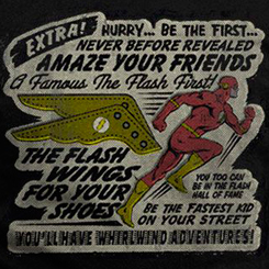 Camiseta The Flash Wings de DC Comics. Revive las espectaculares batallas de este integrante de la Liga de la Justicia de DC Comics y siéntete como Barry Allen.